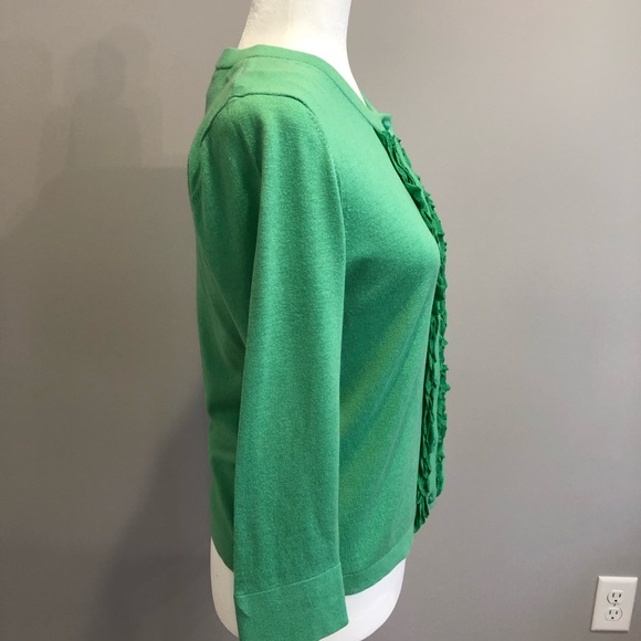 Kate Spade green 3/4 sleeve cardigan, size M - Picture 6 of 8